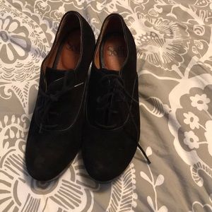 Black suede shoes